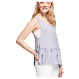 Mossimo Blue Peplum Tank Top Oversized Relaxed